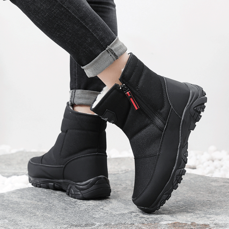 Waterproof winter work safety shoes with orthopedic insoles offer maximum protection from the cold, a durable, non-slip sole, and all-day comfort.